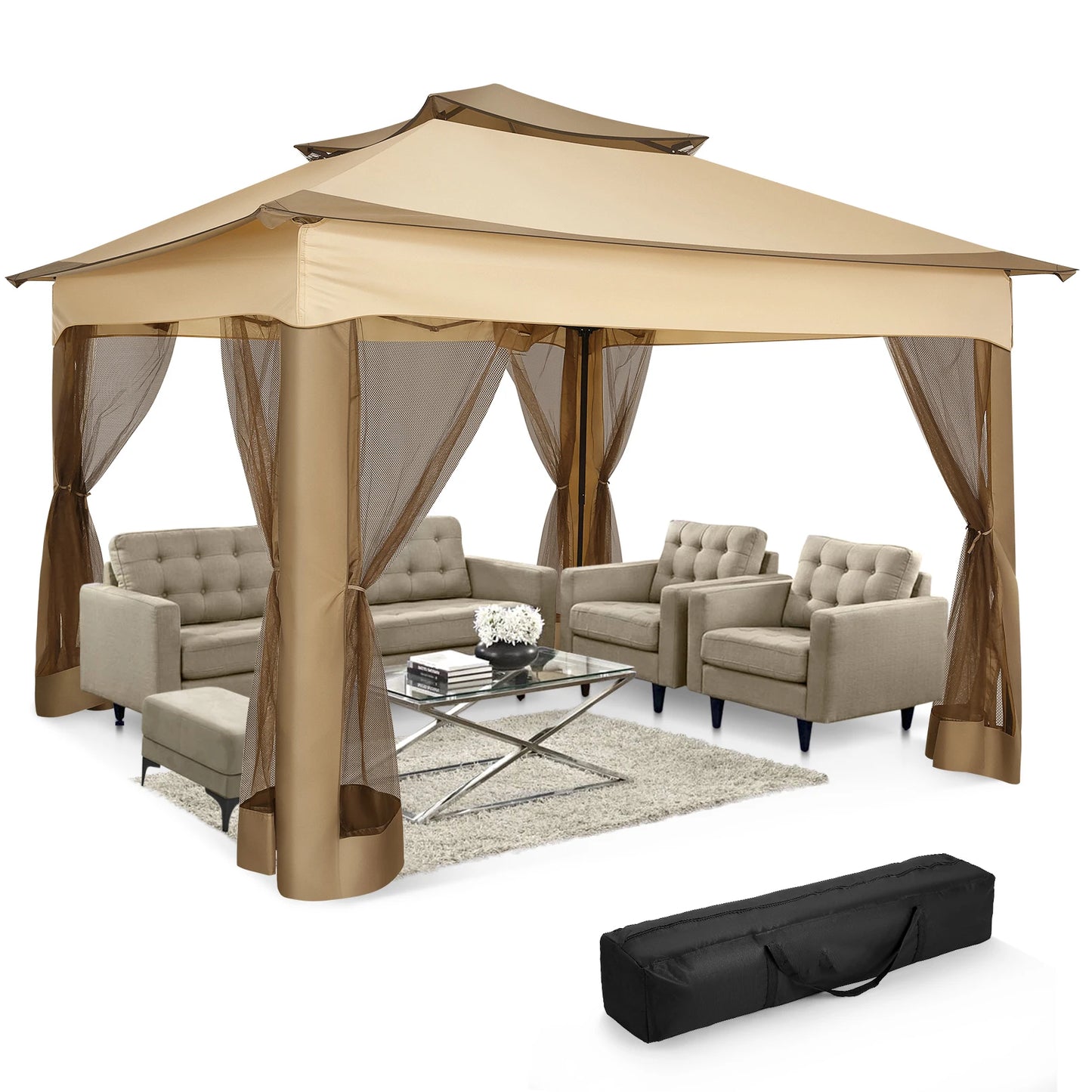 Pop Up Gazebo Canopy Tent with Mosquito Netting