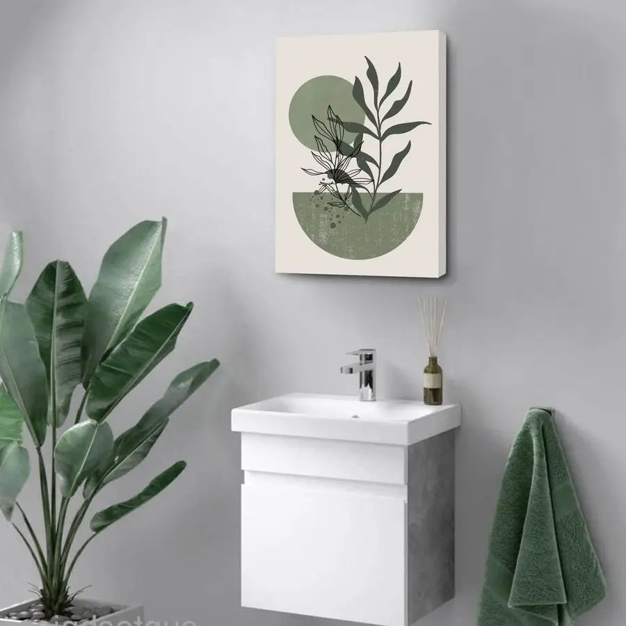 Green Boho Wall Art Set of 3