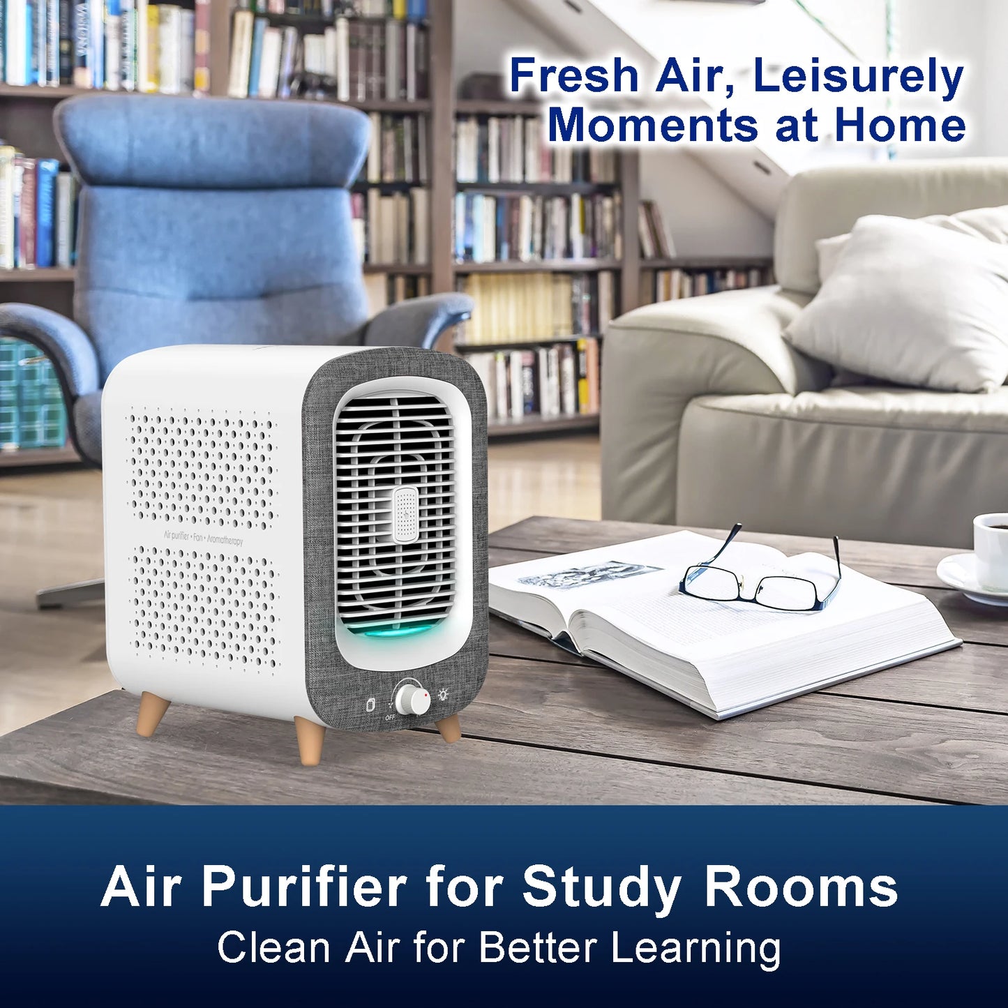 Air Purifier for Home Bedroom 780sq ft, HEPA &Activated Carbon