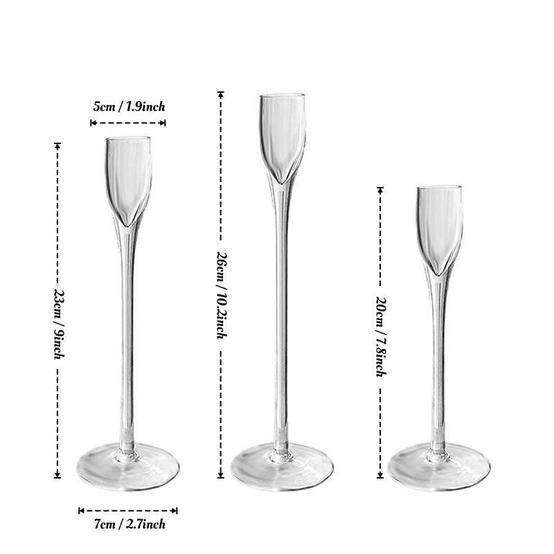 Portable Glass Tea Light Candle Holders