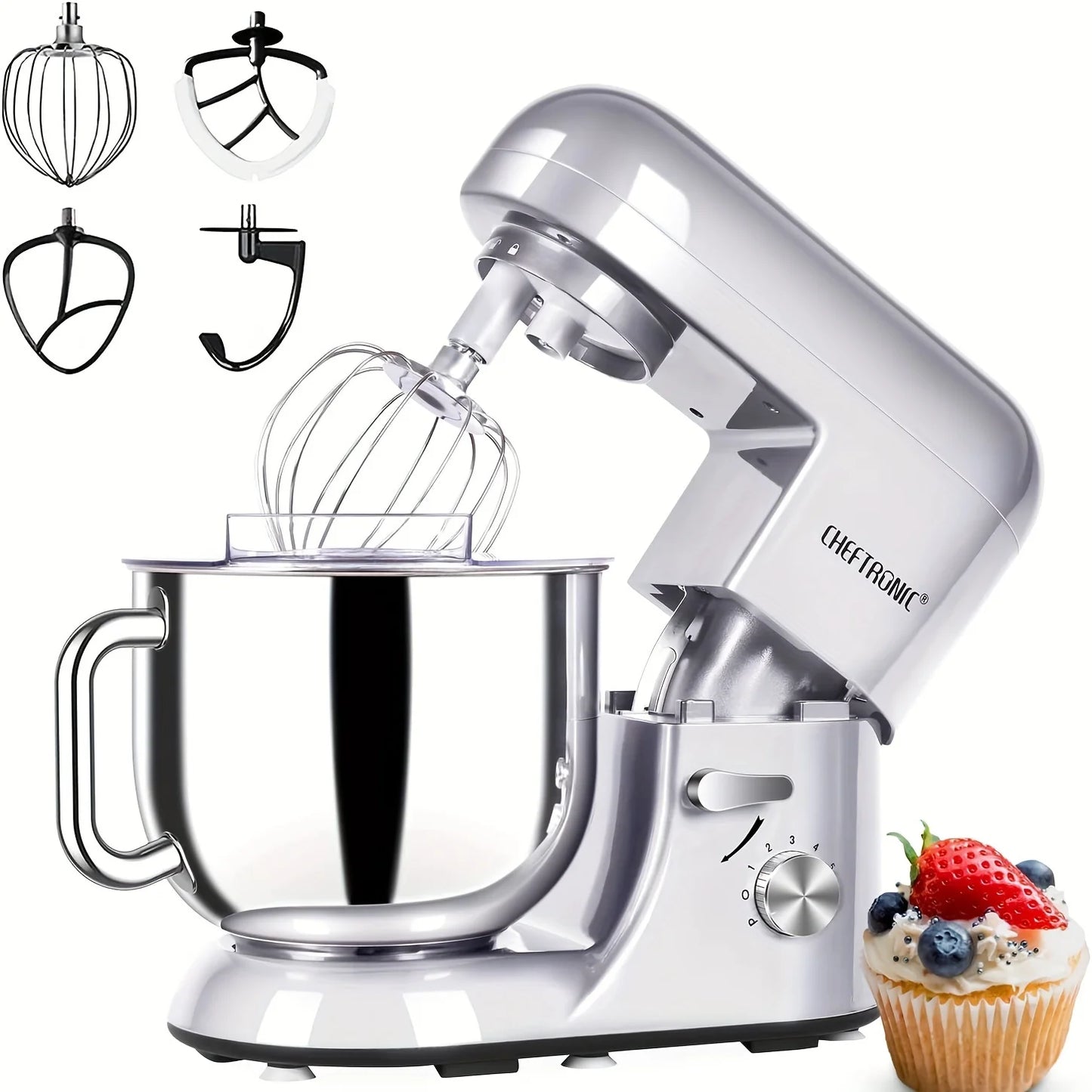 Tilt-Head Electric Stand Mixer Milk Frother