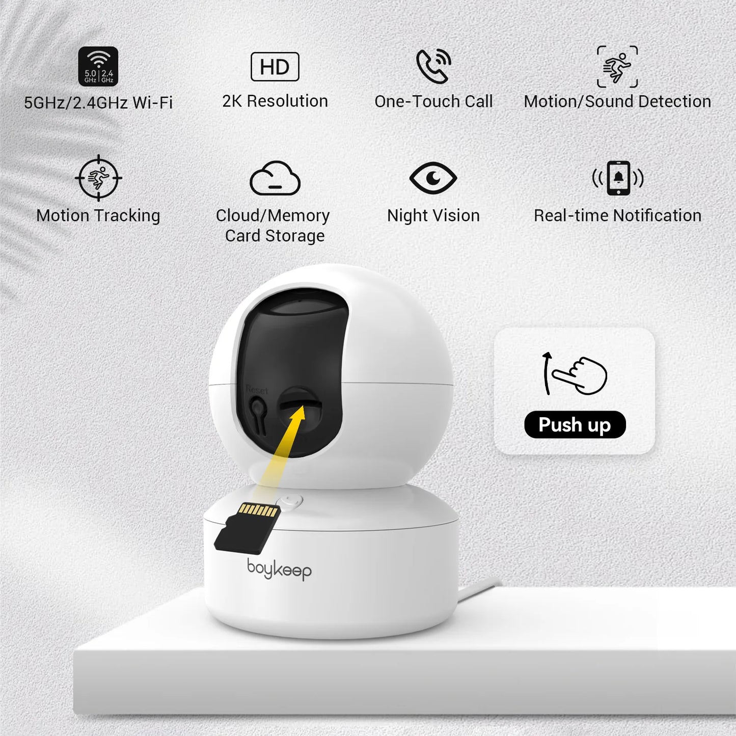 Wifi Surveillance 360° Pan Tilt 2-Way Audio