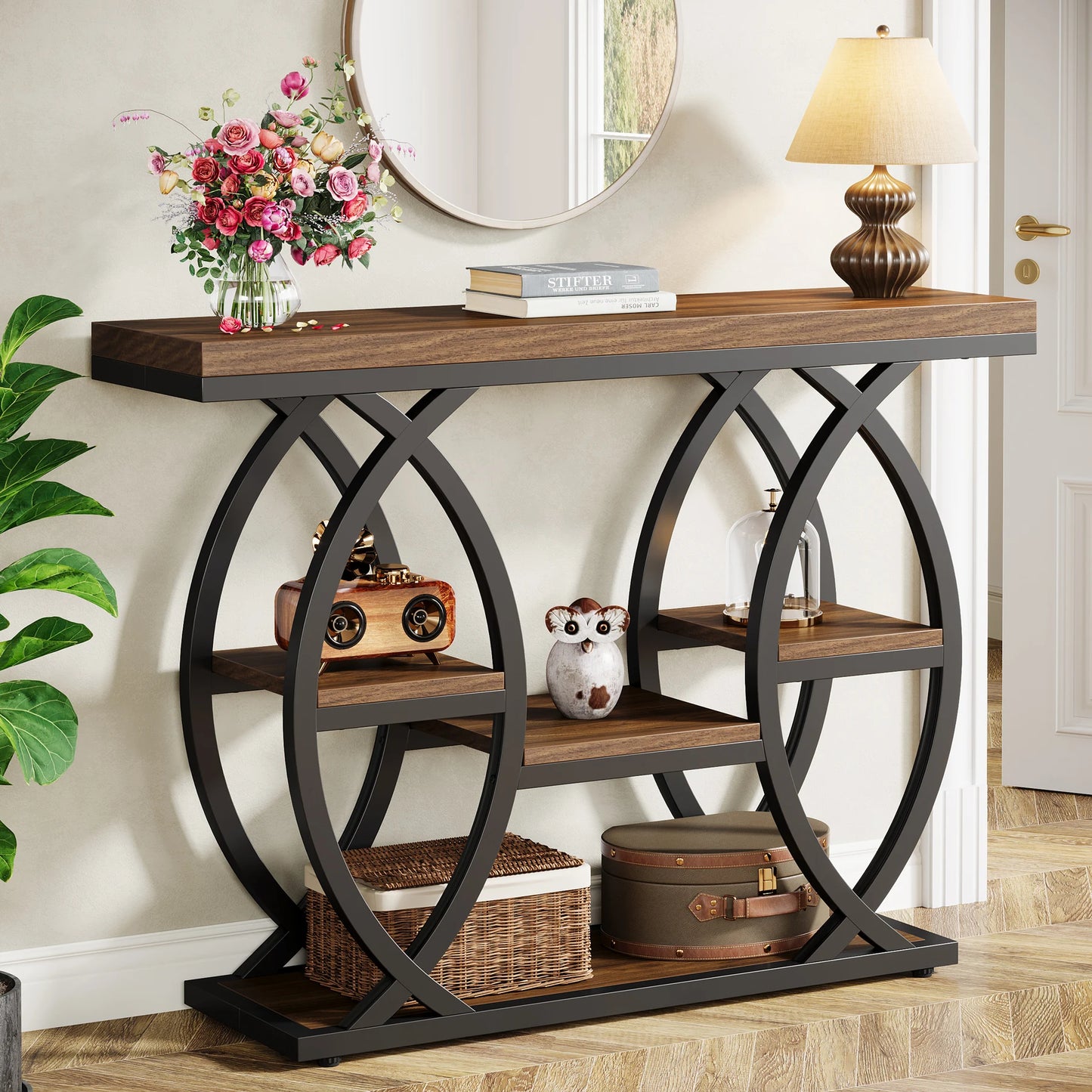 4-Tier Entryway, Narrow Hallway, Sofa Console Table