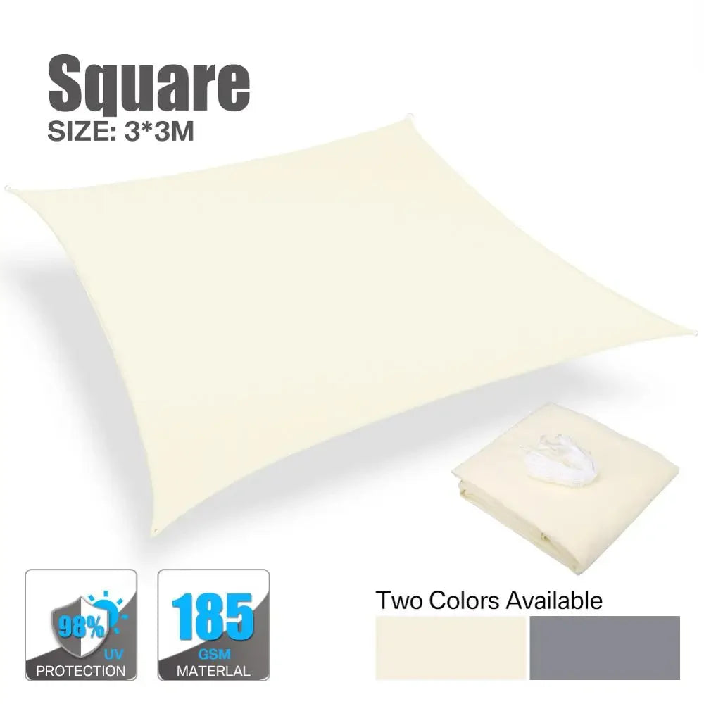 Waterproof Sun Shelter Sunshade Sail Cover Protection