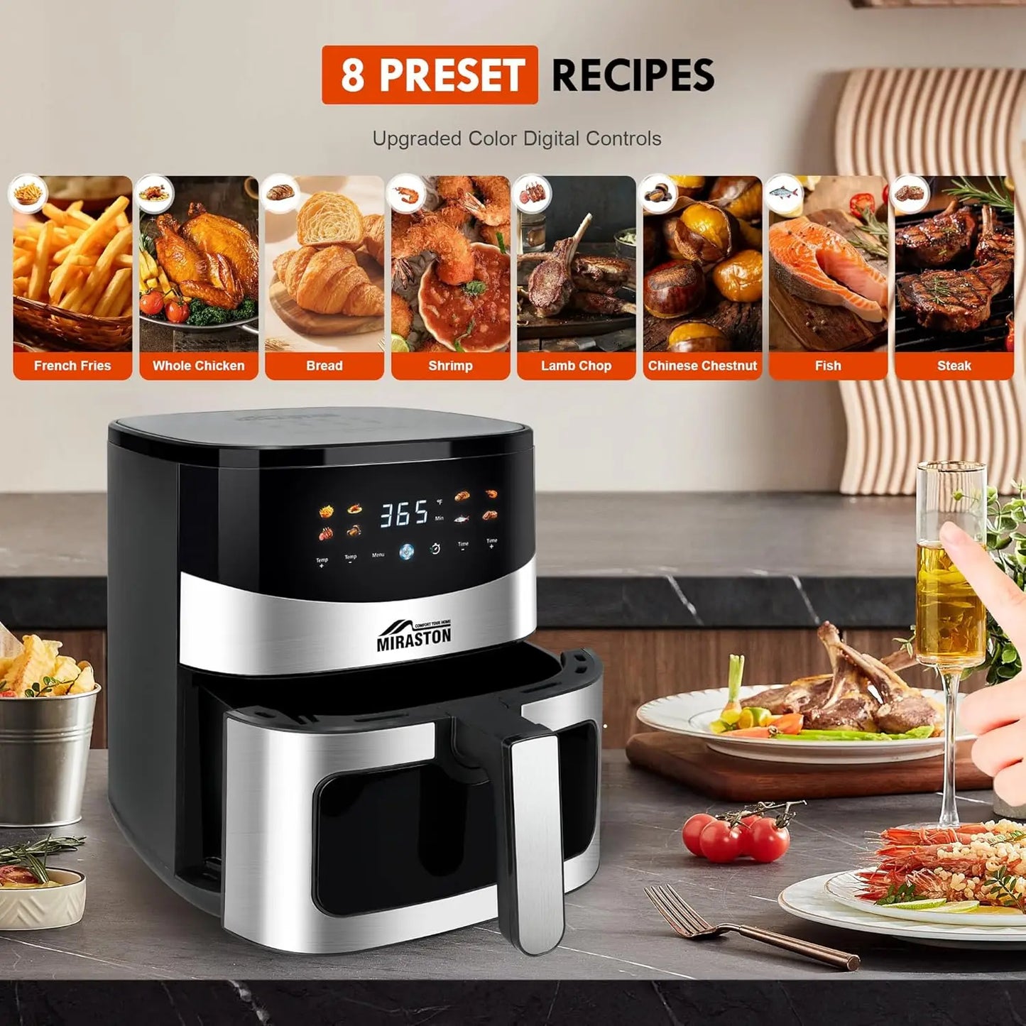 Smart Digital Air Fryer with Visual Window