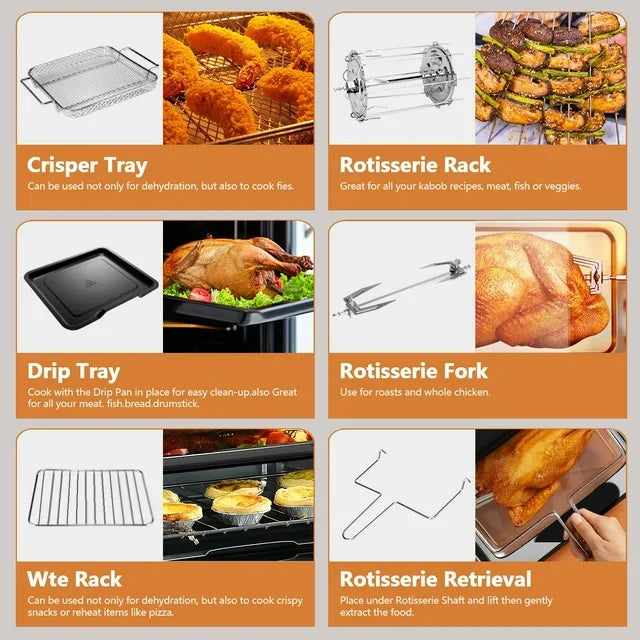 Air Fryer Toaster Oven Clear Viewing Window