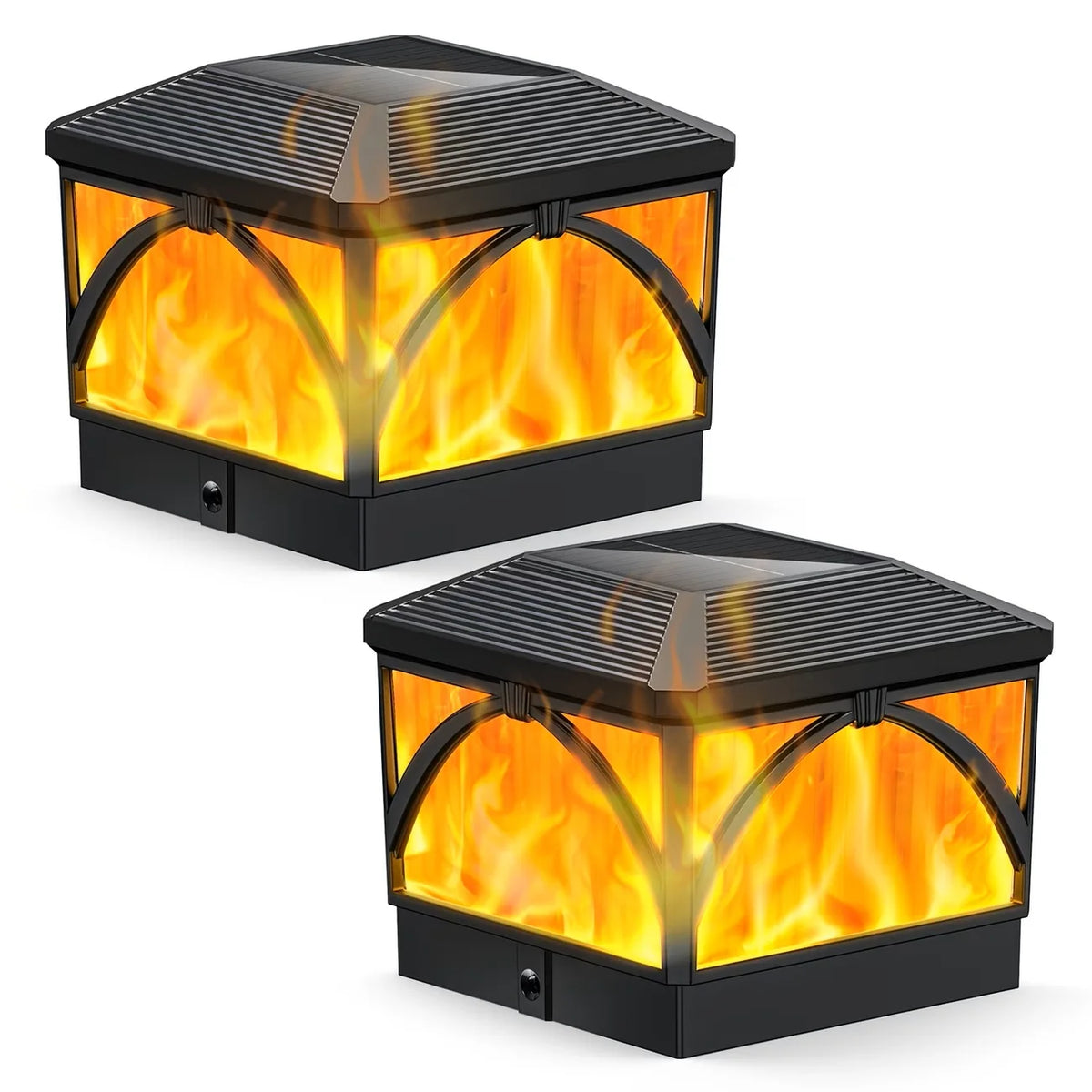 Outdoor Waterproof Solar Flame Post Lights