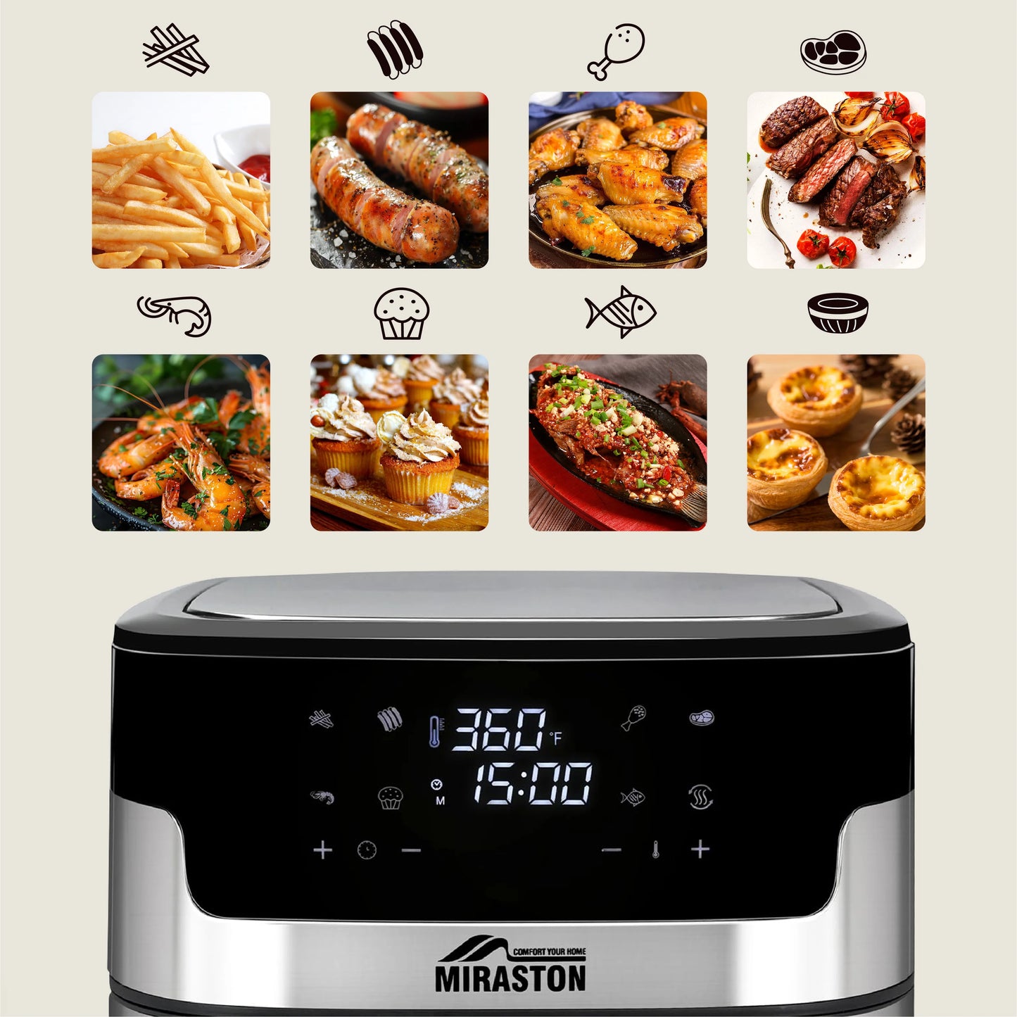 8.5QT Family Size Digital Air Fryer