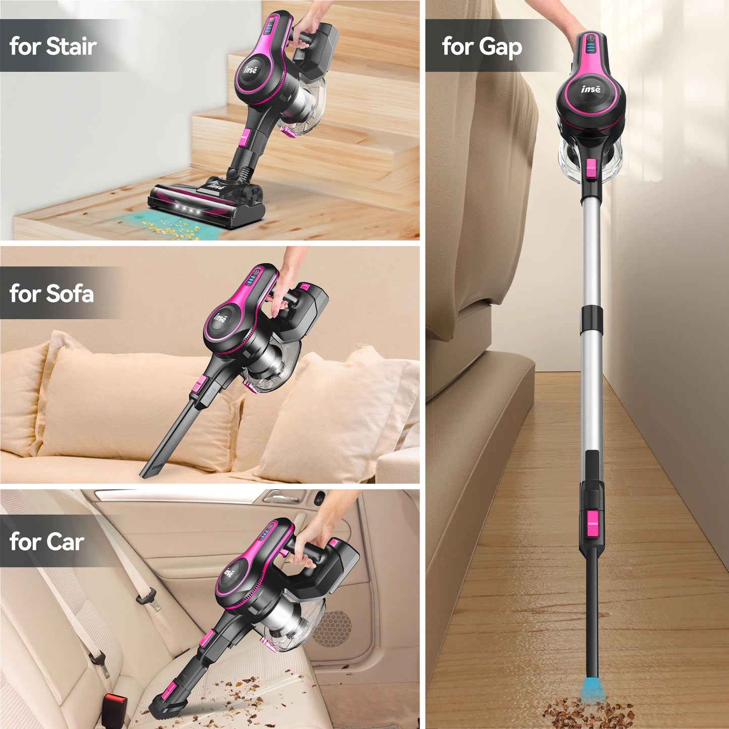 6 in 1 Handheld Vacuum for Household Cleaning