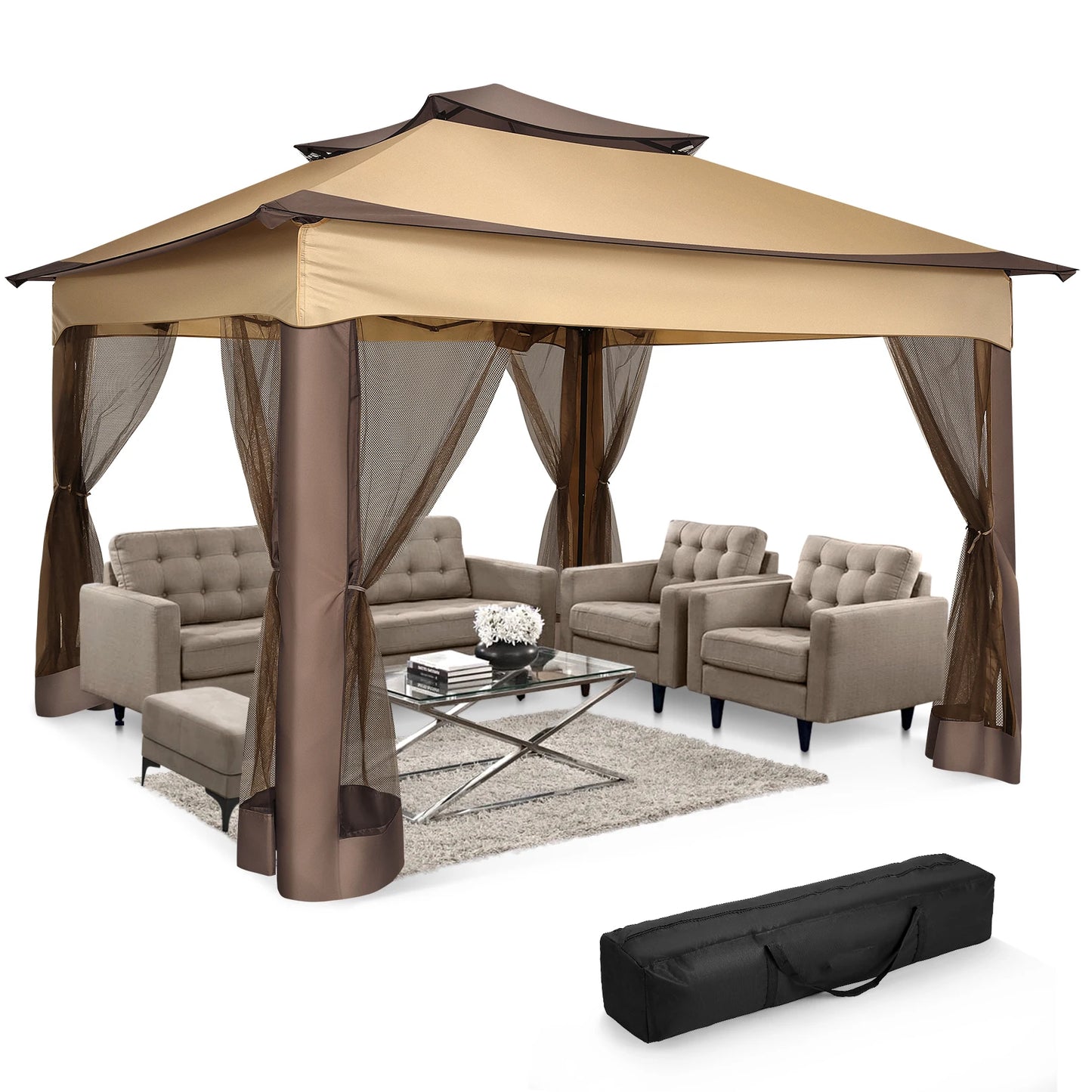 Pop Up Gazebo Canopy Tent with Mosquito Netting