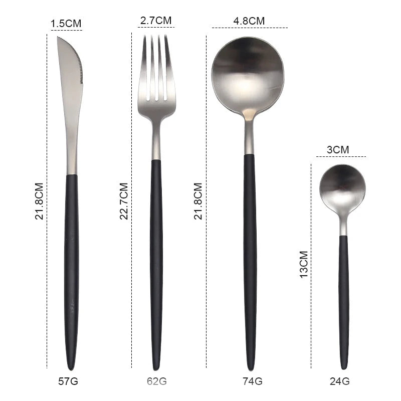 Gold Cutlery Stainless Steel Dinnerware Set