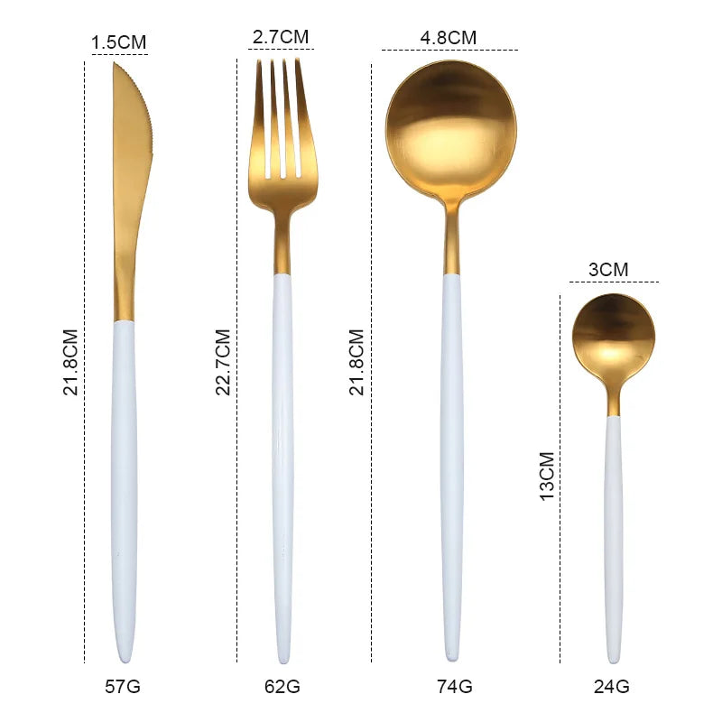 Gold Cutlery Stainless Steel Dinnerware Set