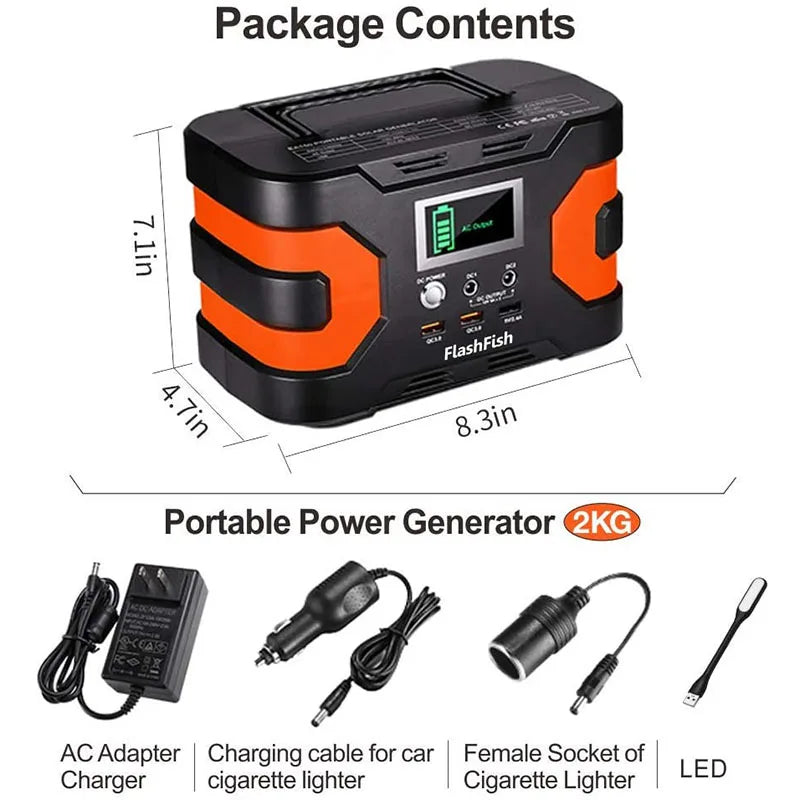 Solar Power Station Camp Home Backup Power Supply