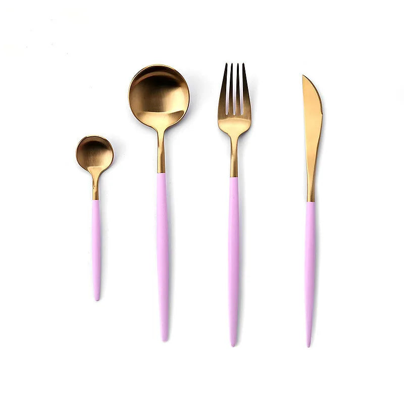 Gold Cutlery Stainless Steel Dinnerware Set