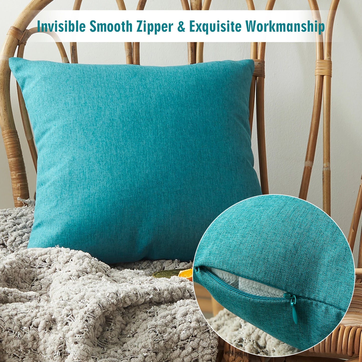 2pcs Garden Outdoor Cushion Cover Waterproof