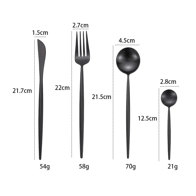 Gold Cutlery Stainless Steel Dinnerware Set