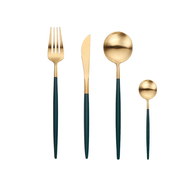 Gold Cutlery Stainless Steel Dinnerware Set