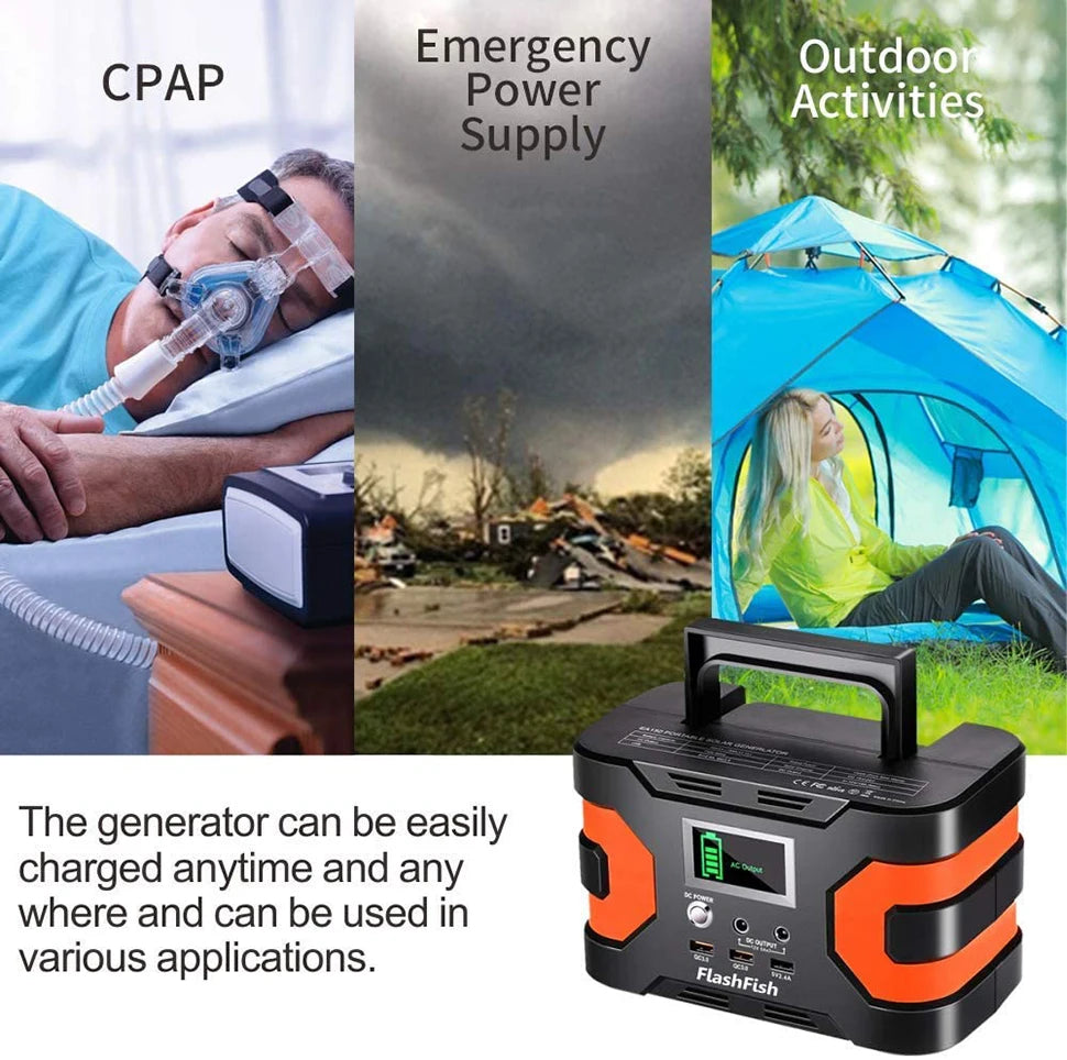 Solar Power Station Camp Home Backup Power Supply