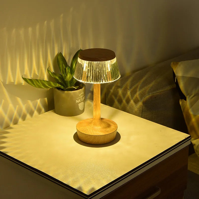 Decorative Rechargeable USB Cable Switch Crystal Lamp