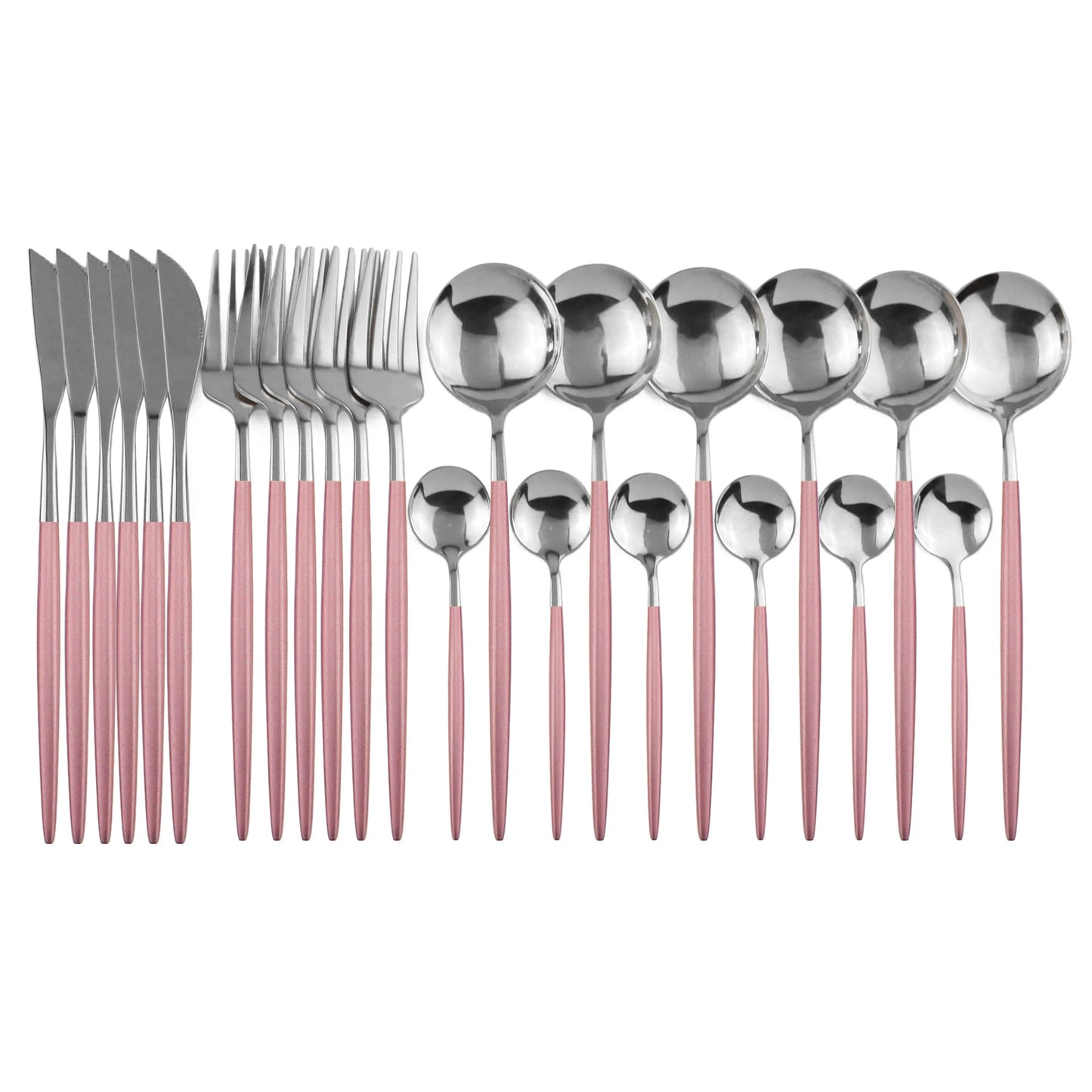 24Pcs Dinnerware Stainless Steel Cutlery Set