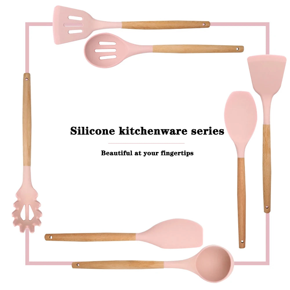 Kitchenware Cooking Utensils Set Non-stick Silicone