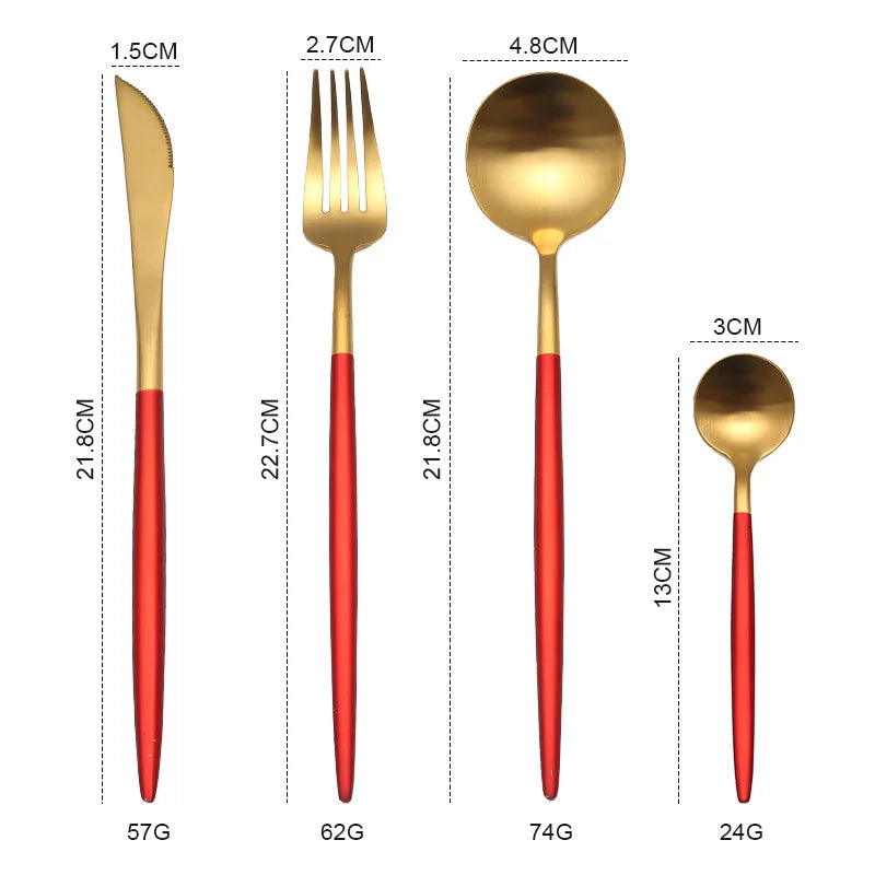 Gold Cutlery Stainless Steel Dinnerware Set
