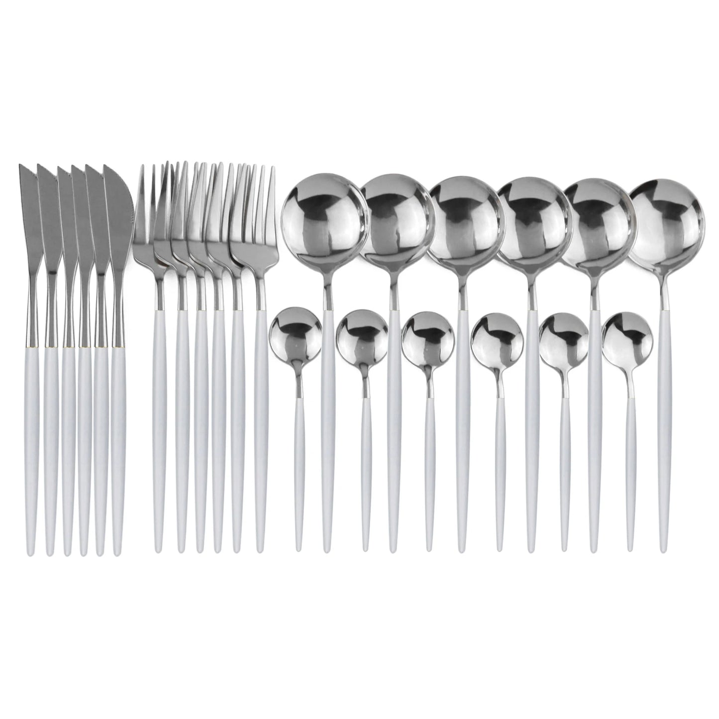 24Pcs Dinnerware Stainless Steel Cutlery Set