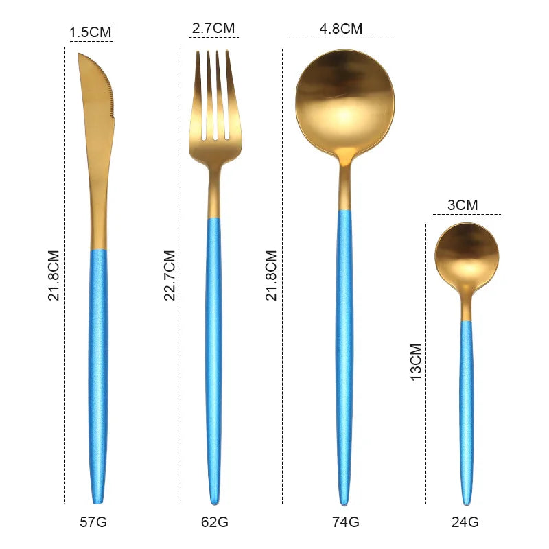 Gold Cutlery Stainless Steel Dinnerware Set