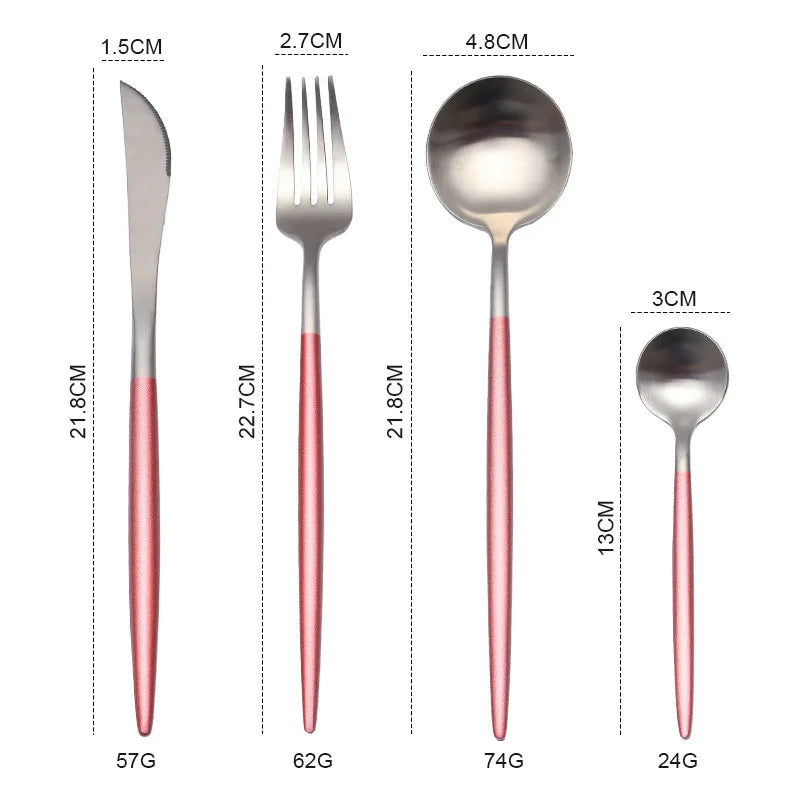 Gold Cutlery Stainless Steel Dinnerware Set