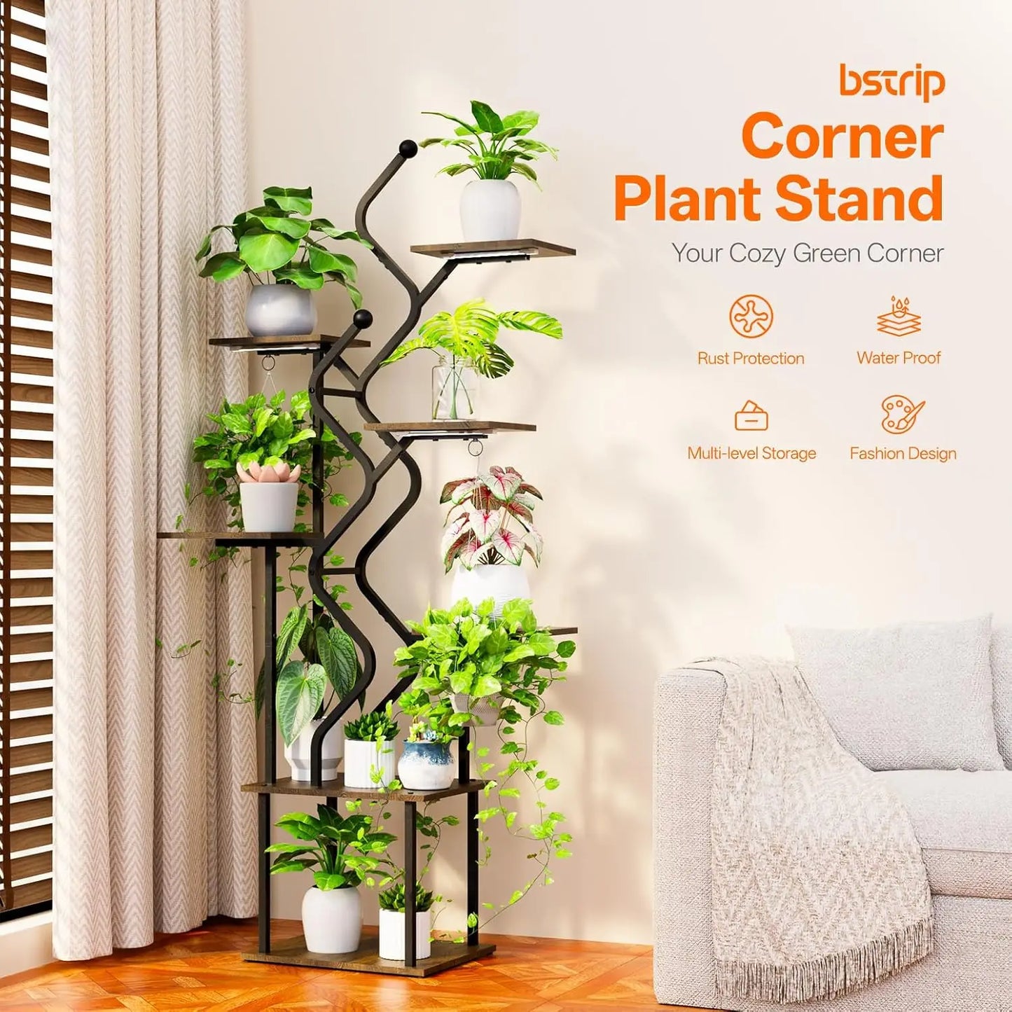 63 Inch Plant Stand with Grow Light