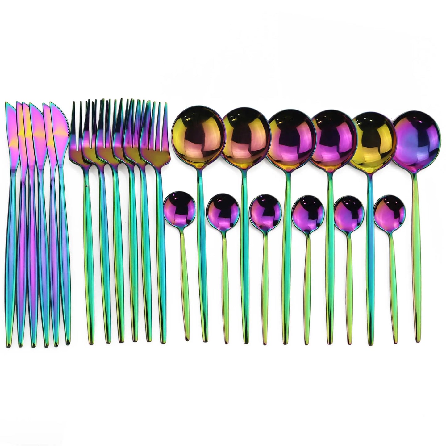 24Pcs Dinnerware Stainless Steel Cutlery Set