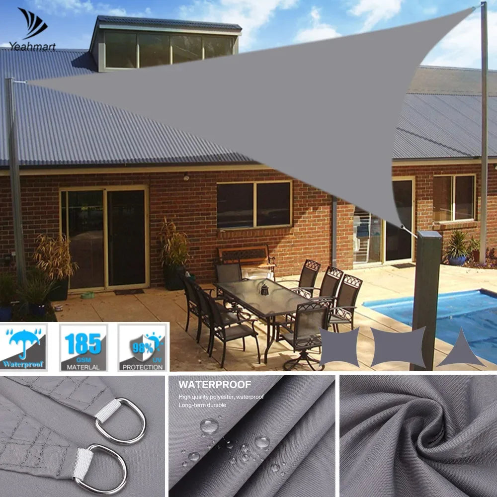 Waterproof Sun Shelter Sunshade Sail Cover Protection