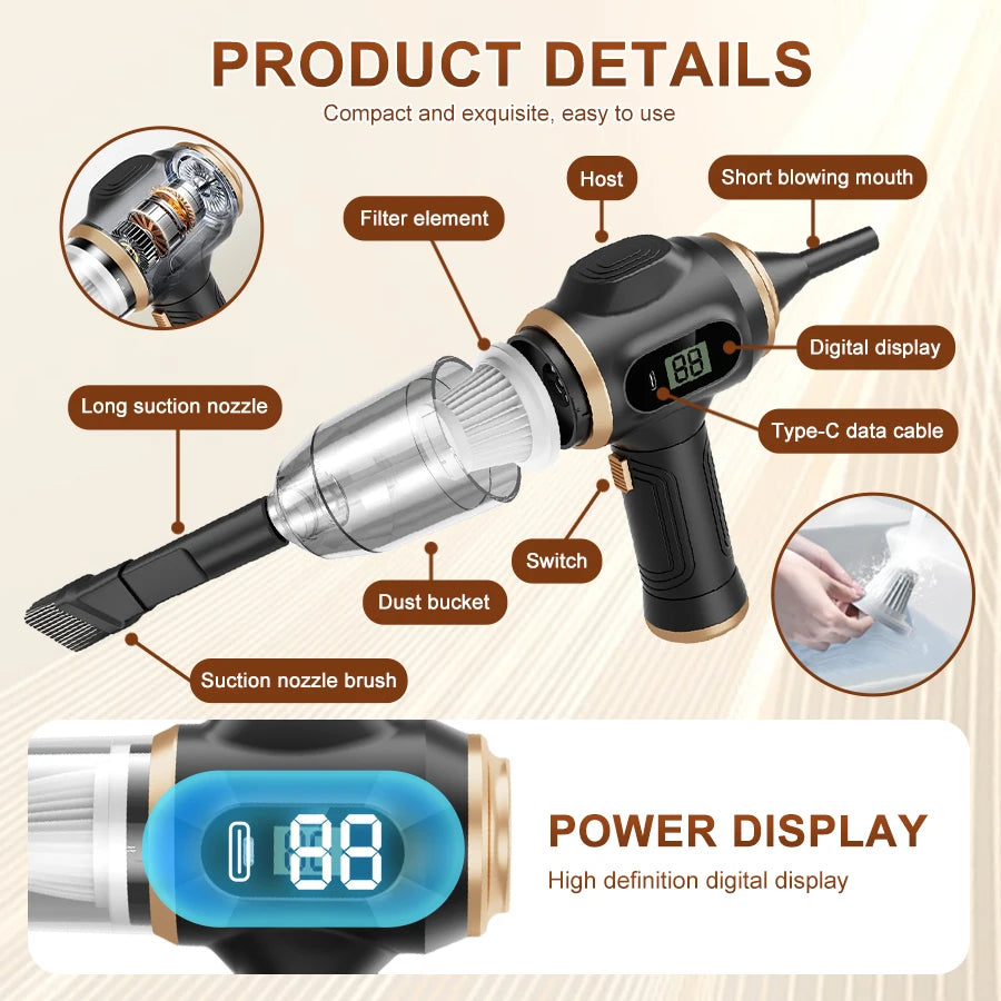 Multi-Functional Cordless Handheld Wireless Vacuum Cleaner