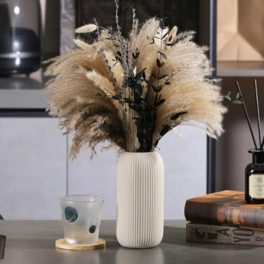 Bohemian Ceramic Vase - for Pampas Grass