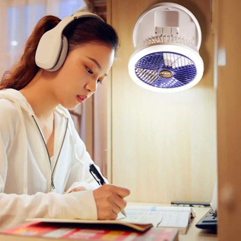 USB LED Light Foldable Table-Wall-Ceiling Fan