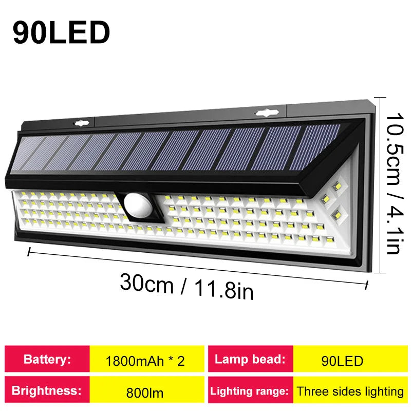 118LED Lights Outdoor Solar Lamp Motion Sensor