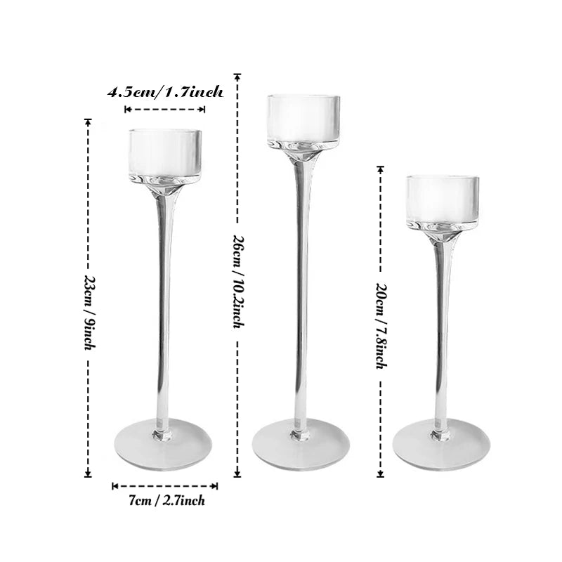 Portable Glass Tea Light Candle Holders