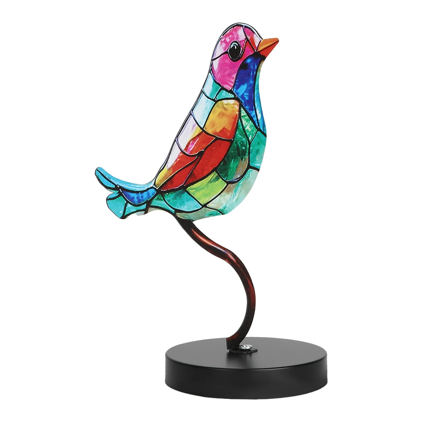 Metal Bird Colorful Sculpture Ornaments Household Craft