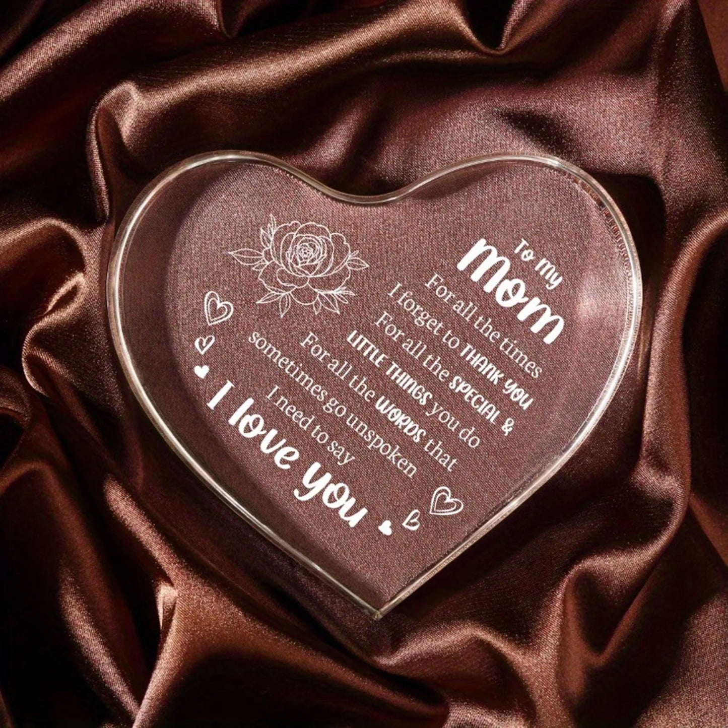 Mother's Day Gift Sign Heart Shaped Plaque