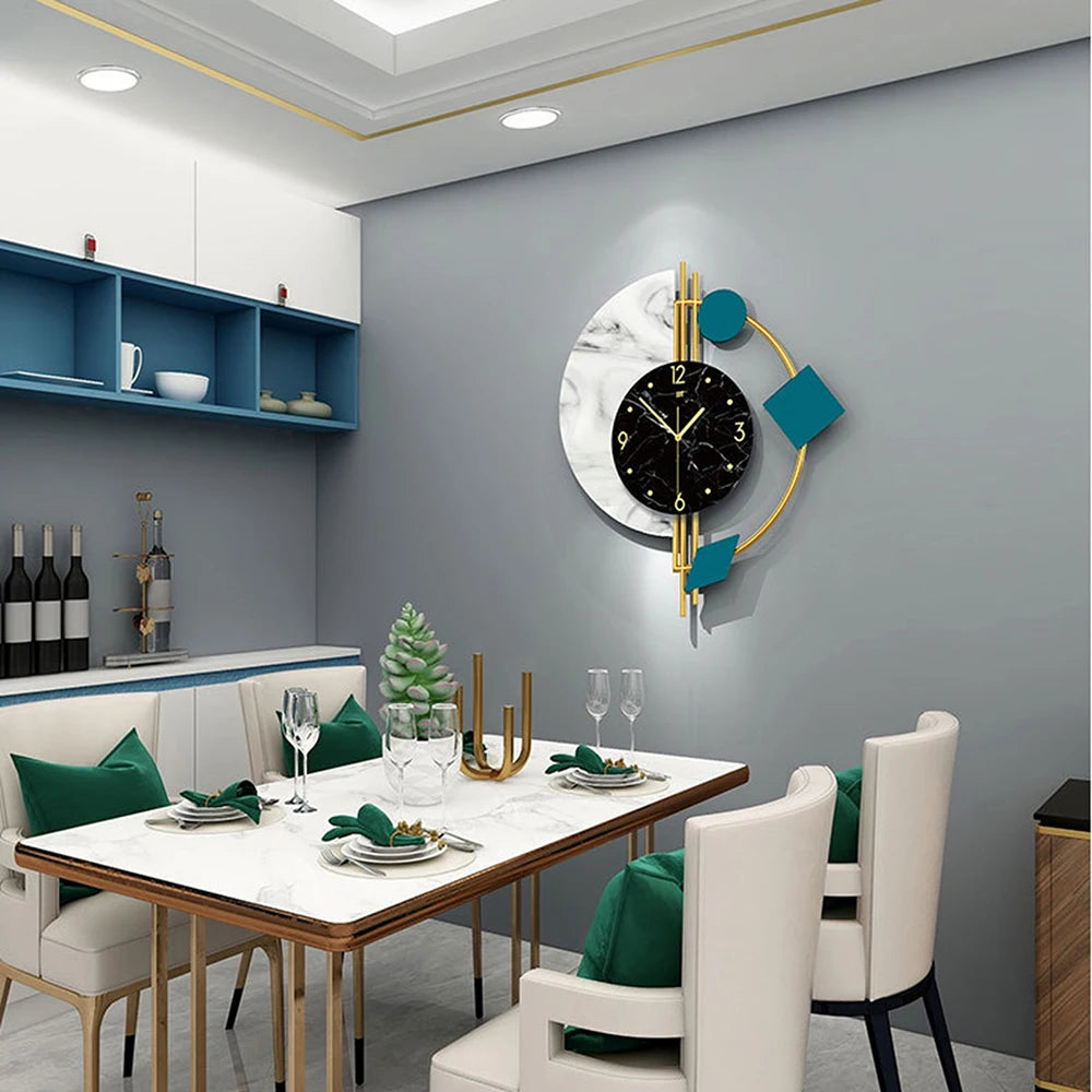 Mid-Century Creative Marble Luxury Wall Clock