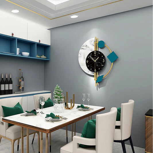 Mid-Century Creative Marble Luxury Wall Clock