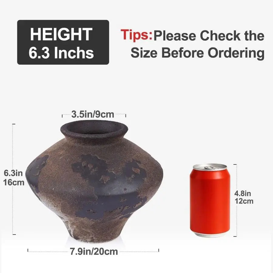 Rustic Pottery Vase for Centerpiece