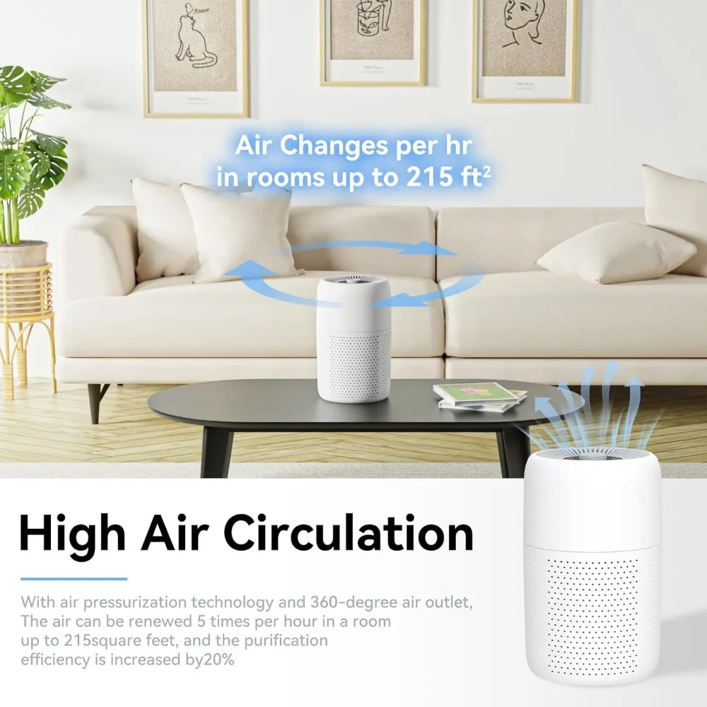 2-Pack Quiet Air Purifiers w/ Aromatherapy & Night Light