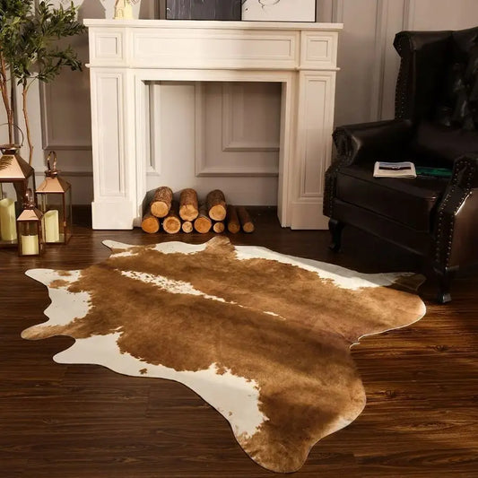 Premium Faux Cowhide Rug - Rustic Western Rug