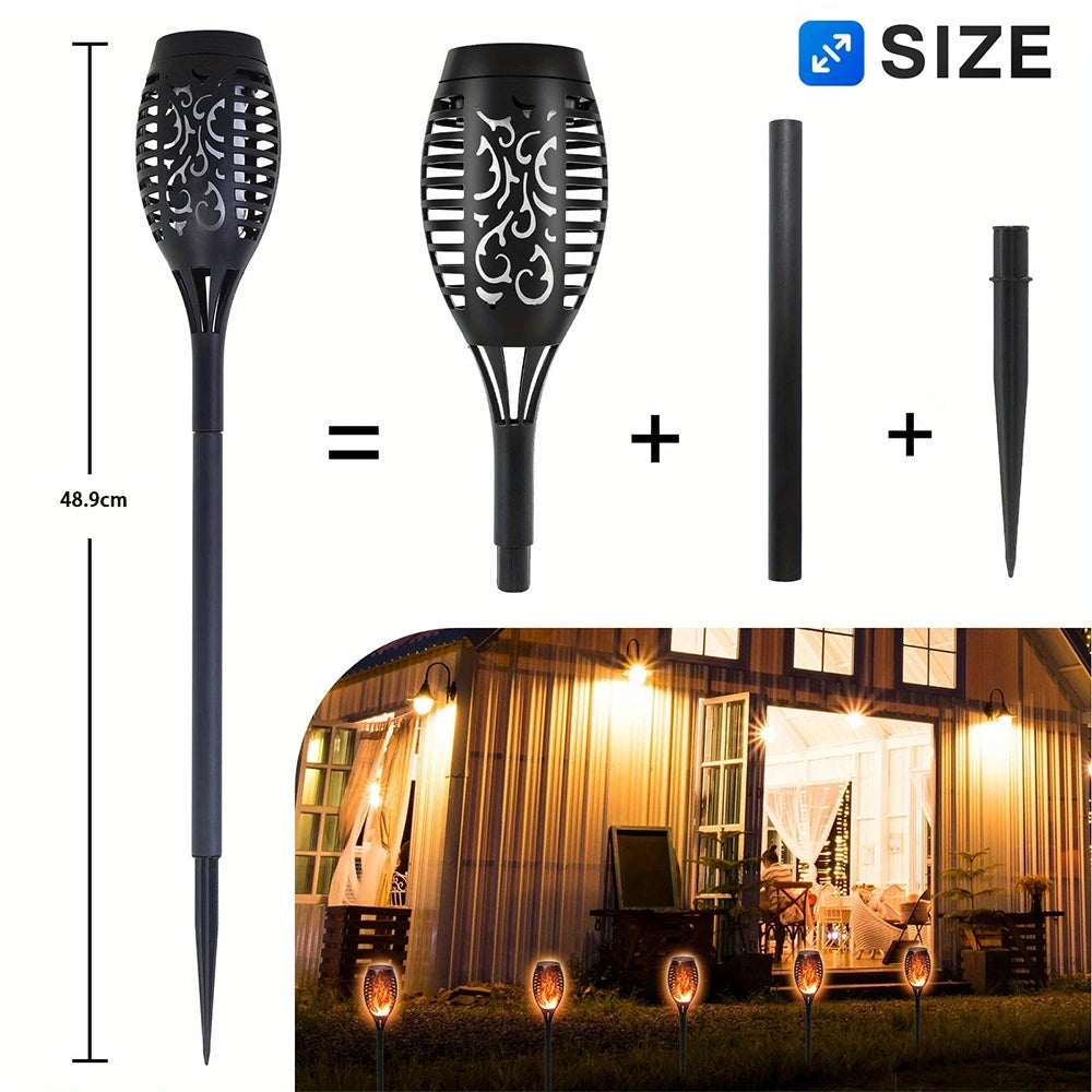 6Pack Solar Powered LED Flickering Flame Lights