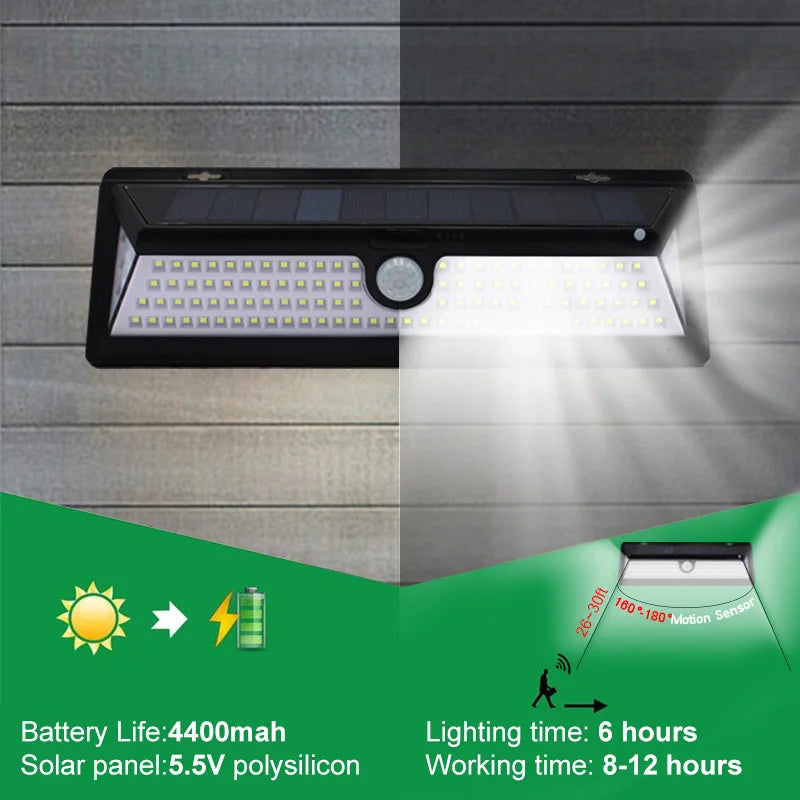 118LED Lights Outdoor Solar Lamp Motion Sensor