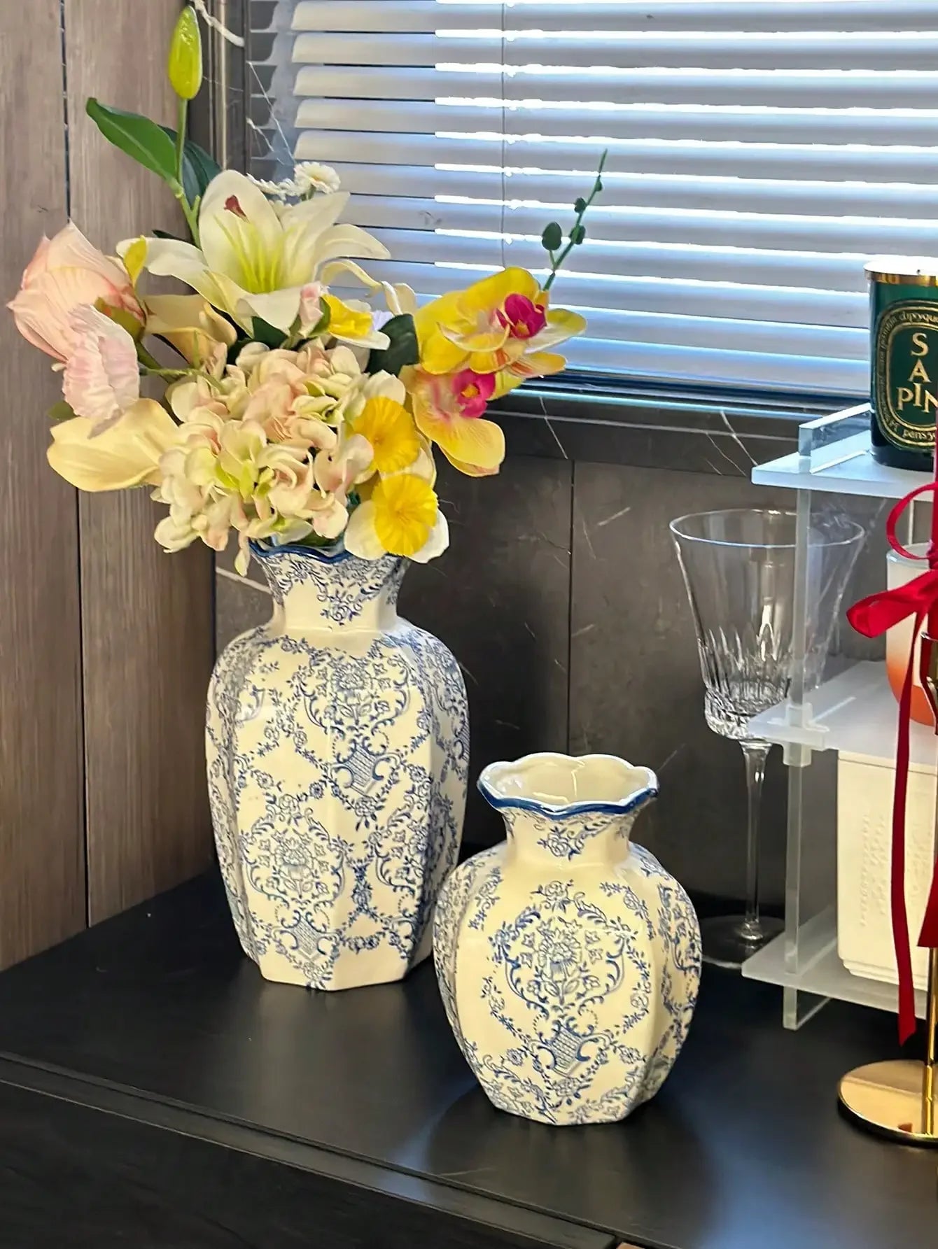 1 Pc Porcelain Retro Flower Vase