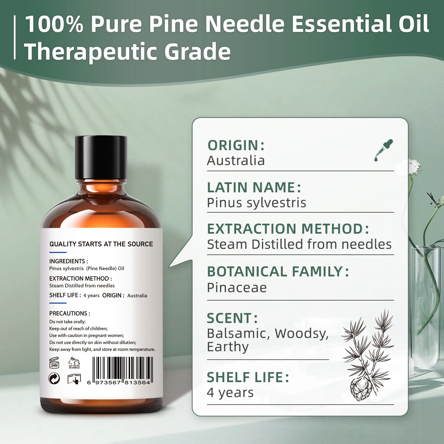 Pine Needles Essential Oils, Pure Nature Aromatherapy