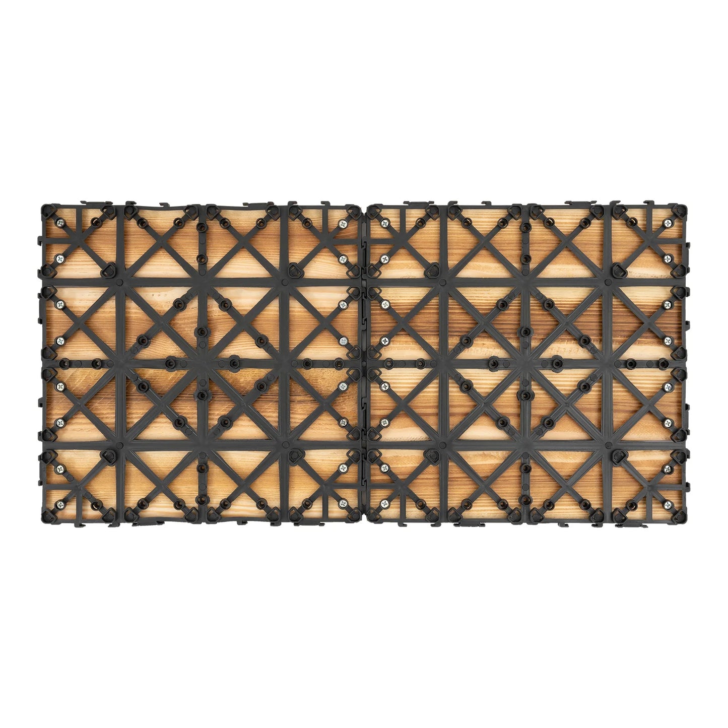 Patio Deck Tiles Wood Plastic Composite 36-Pcs