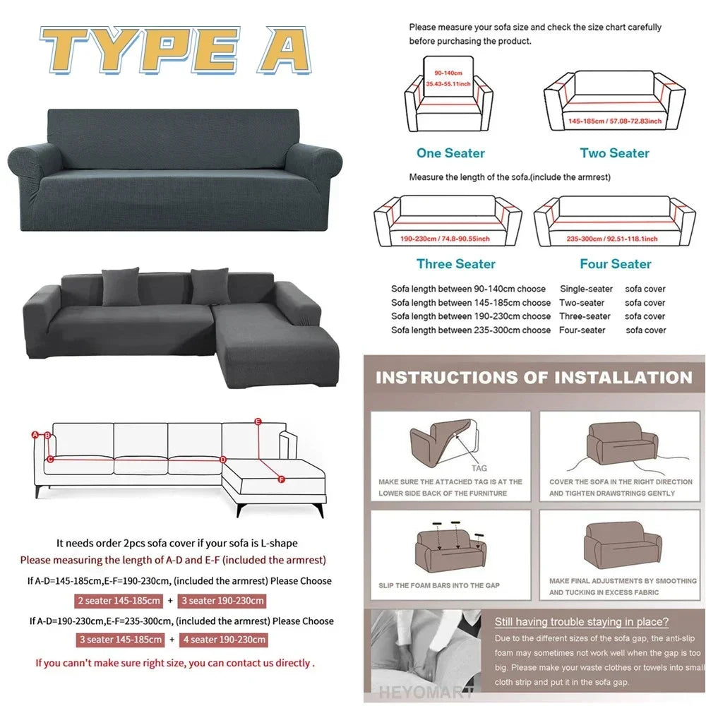 Elastic Jacquard Sofa Cover Cushion Furniture Protector